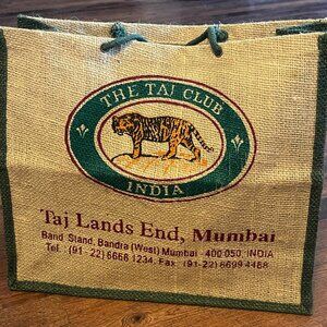 Taj Lands End 5 Star Hotel Mumbai Burlap Beach and Shopping Tote Bag